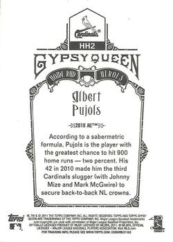 2011 Topps Gypsy Queen - Home Run Heroes #HH2 Albert Pujols Back