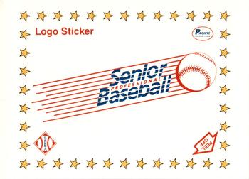 1990 Pacific Senior League - Logo Stickers #NNO Senior Professional Baseball League Logo Front