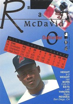 1993 Classic Best Gold #58 Ray McDavid Back
