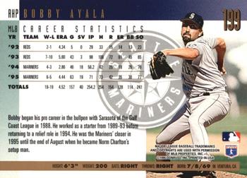 1996 Donruss - Press Proofs #199 Bobby Ayala Back