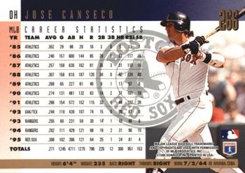 1996 Donruss - Press Proofs #266 Jose Canseco Back