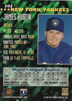 1994 Stadium Club Team #202 James Austin Back