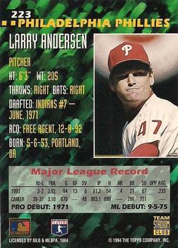 1994 Stadium Club Team #223 Larry Andersen Back
