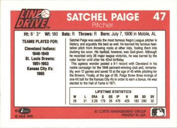1991 Line Drive #47 Satchel Paige Back