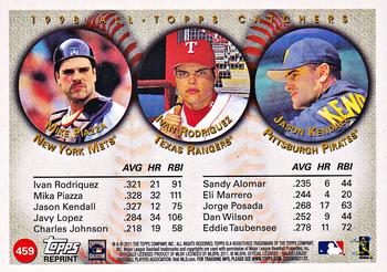 2011 Topps - 60 Years of Topps Original Back #459 Mike Piazza / Ivan Rodriguez / Jason Kendall Back