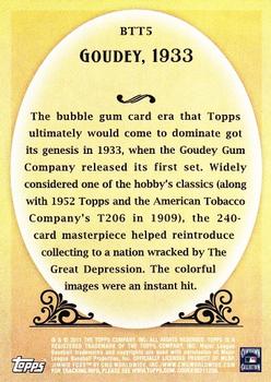2011 Topps - Before There Was Topps #BTT5 Goudey 1933 Back