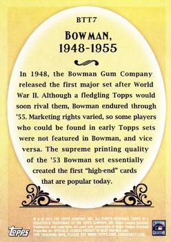 2011 Topps - Before There Was Topps #BTT7 Bowman 1948-1955 Back