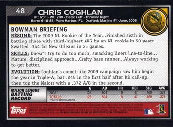 2010 Bowman - Gold #48 Chris Coghlan Back