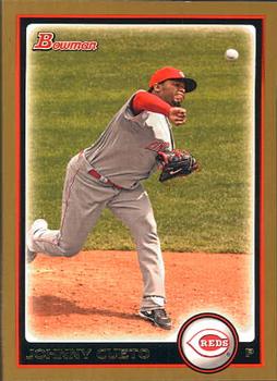 2010 Bowman - Gold #58 Johnny Cueto Front