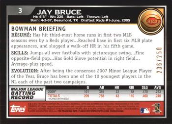 2010 Bowman - Orange #3 Jay Bruce Back