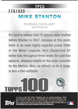 2010 Bowman Chrome - Topps 100 Prospects #TPC5 Mike Stanton Back