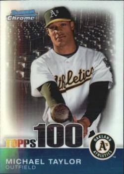 2010 Bowman Chrome - Topps 100 Prospects #TPC52 Michael Taylor Front