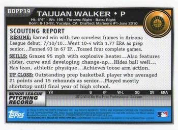 2010 Bowman Draft Picks & Prospects - Chrome Prospects #BDPP39 Taijuan Walker Back