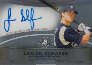 2010 Bowman Platinum - Prospect Autographs Refractors #BPA-LS Logan Schafer Front