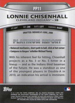 2010 Bowman Platinum - Prospects #PP11 Lonnie Chisenhall Back