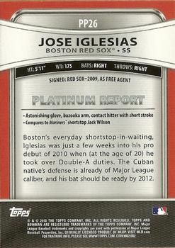 2010 Bowman Platinum - Prospects #PP26 Jose Iglesias Back