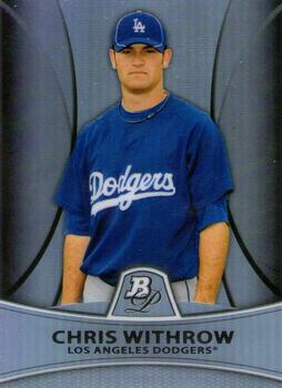 2010 Bowman Platinum - Prospects Refractors Thin Stock #PP21 Chris Withrow Front