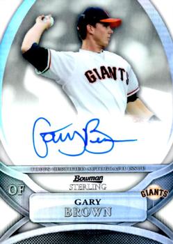 2010 Bowman Sterling - Prospect Autographs Refractors #BSP-GB Gary Brown Front