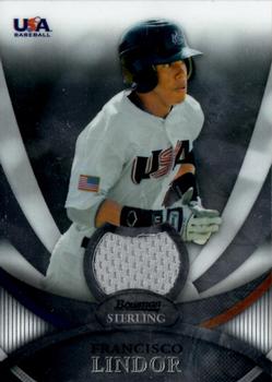 2010 Bowman Sterling - USA Baseball Relics #USAR-5 Francisco Lindor Front