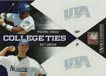 2010 Donruss Elite Extra Edition - College Ties #6 Michael Choice / Rett Varner Front