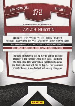 2010 Donruss Elite Extra Edition - Status Emerald #172 Taylor Morton Back