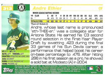 2010 Topps - The Cards Your Mom Threw Out (Original Back) #313 Andre Ethier Back