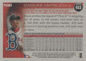 2010 Topps - Vintage Cardstock #483 Daisuke Matsuzaka Back