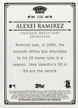 2010 Topps 206 - Bronze #108 Alexei Ramirez Back