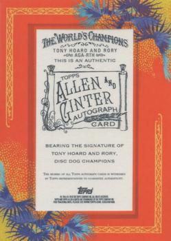 2010 Topps Allen & Ginter - Autographs #AGA-RTH Hoard & Rory Back