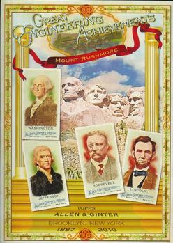 2010 Topps Allen & Ginter - Cabinets #NCCB8 George Washington / Thomas Jefferson / Theodore Roosevelt / Abraham Lincoln Front