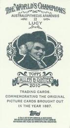 2010 Topps Allen & Ginter - Mini A & G Back #22 Lucy Back