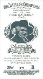 2010 Topps Allen & Ginter - Mini A & G Back #239 Mike Cameron Back