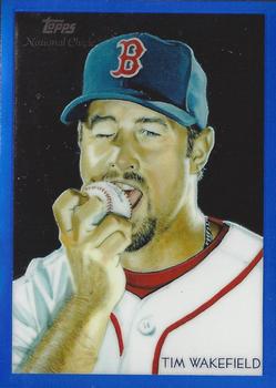 2010 Topps Chrome - National Chicle Blue Refractors #CC6 Tim Wakefield Front