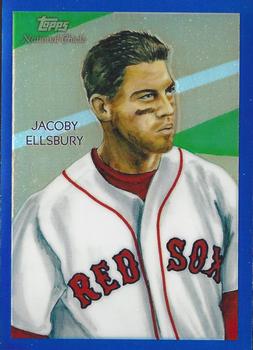 2010 Topps Chrome - National Chicle Blue Refractors #CC8 Jacoby Ellsbury Front