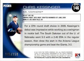 2010 Topps Pro Debut - Blue #146 Chris Kessinger Back