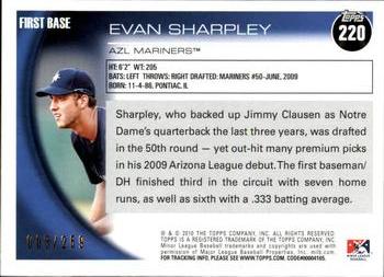 2010 Topps Pro Debut - Blue #220 Evan Sharpley Back