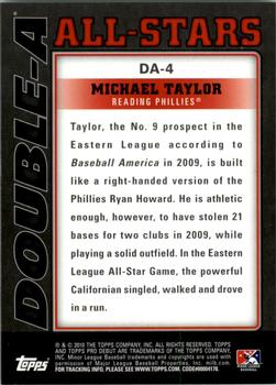 2010 Topps Pro Debut - Double-A All-Stars #DA-4 Michael Taylor Back