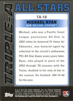 2010 Topps Pro Debut - Triple-A All-Stars #TA-18 Michael Ryan Back