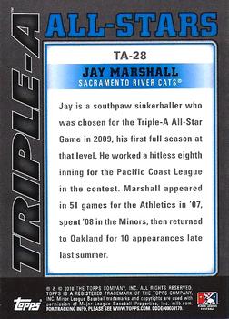2010 Topps Pro Debut - Triple-A All-Stars #TA-28 Jay Marshall Back