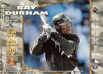 1995 Sportflix UC3 #114 Ray Durham Back