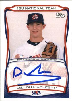 2010 Topps USA Baseball - Autographs #A-9 Dillon Maples Front