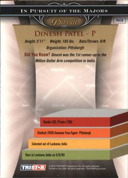 2010 TriStar Pursuit #83b Dinesh Patel Back