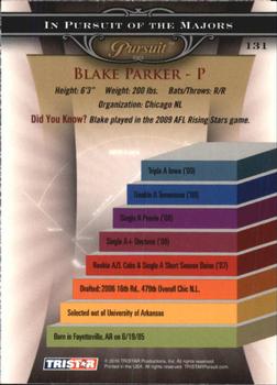 2010 TriStar Pursuit #131 Blake Parker Back