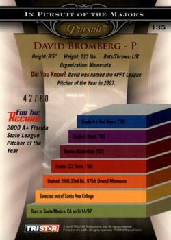 2010 TriStar Pursuit - Autographs #135 David Bromberg Back