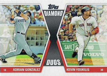 2011 Topps - Diamond Duos (Series 2) #DD-10 Adrian Gonzalez / Kevin Youkilis Front