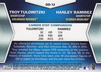 2011 Topps - Diamond Duos (Series 2) #DD-12 Troy Tulowitzki / Hanley Ramirez Back