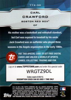 2011 Topps - Topps Town (Series 2) #TT2-30 Carl Crawford Back