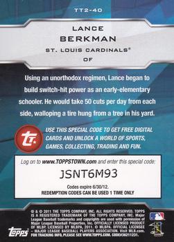 2011 Topps - Topps Town (Series 2) #TT2-40 Lance Berkman Back