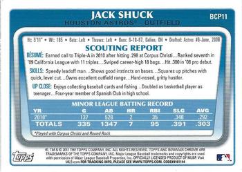 2011 Bowman - Chrome Prospects #BCP11 Jack Shuck Back