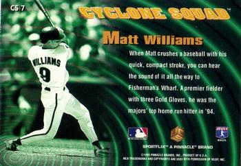 1995 Sportflix UC3 - Cyclone Squad #CS7 Matt Williams Back